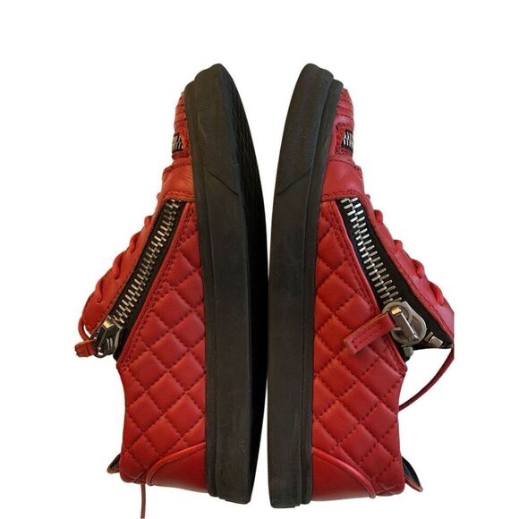 Giuseppe Zanotti Dylan quilted zip leather sneakers men's size 39.5 - Picture 5 of 11